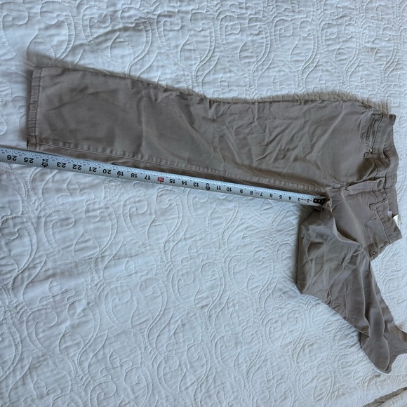 Chico's Girlfriend Slim Leg Ankle Tan Casual Comfy Stretch Pants Women's 2P EUC - Picture 9 of 11